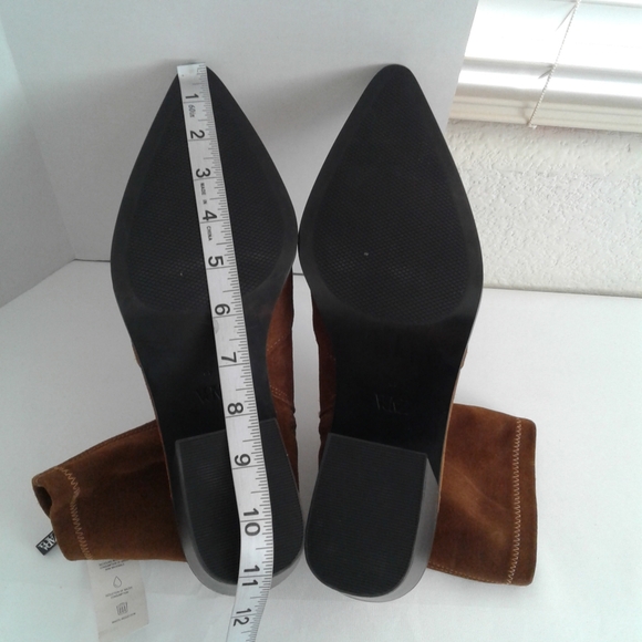 Zara Heeled Suede Leather Ankle Boots Brown Block Heel Size 40 NWT - Picture 16 of 16
